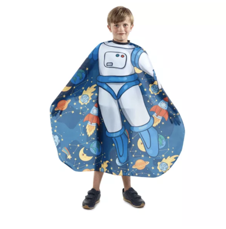 Barnklippkappa med space hero motiv