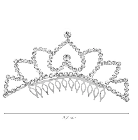 Hrsmycke Rhinestone half crown with side comb