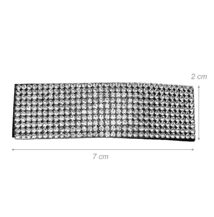 Hrklmma Rhinestone rectangle snap hair clip