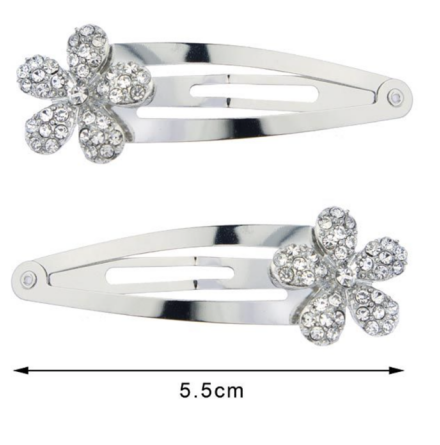 Hårklämmor med glittrande blommor Hårklämmor med glittrande blommor