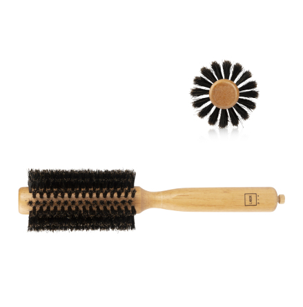 Rundborste Wooden Brush mixed bristles
