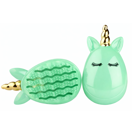 H�rborste Detangler Gr�n Unicorn