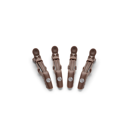 Jawclip, Coffee Brown 4/pack